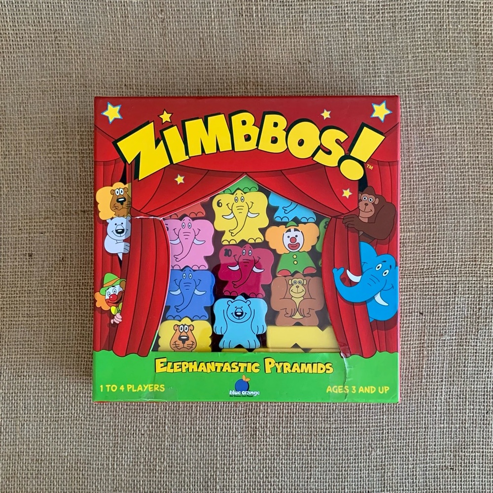 BLUE ORANGE GAMES Zimbbos Elephant Stacking Wood Game Ages 3 & Up Award Winner